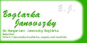 boglarka janovszky business card